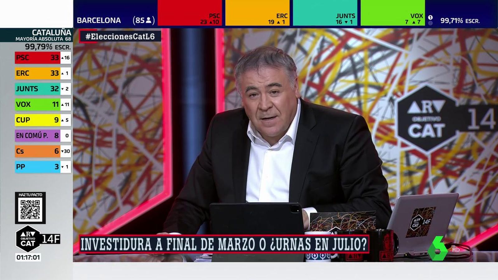 'Al rojo vivo' y su pantalla fragmentada llena de datos