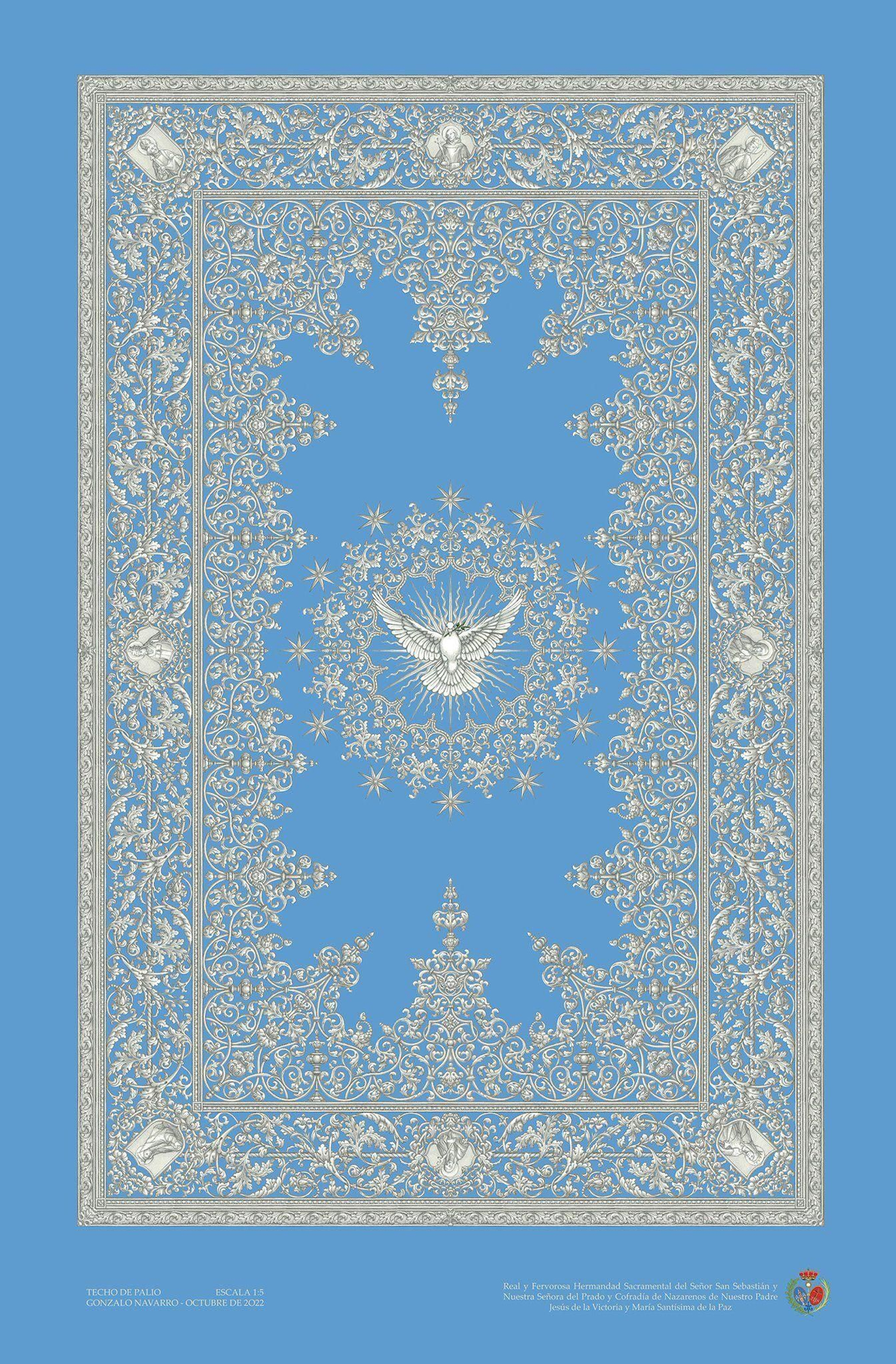 El diseño del nuevo paso de palio de la Paz, al trasluz