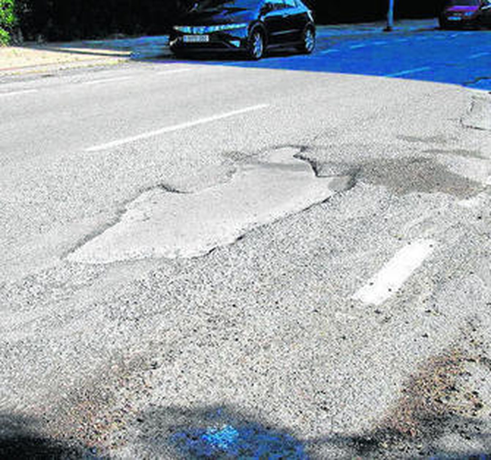 Imagen de una de las carreteras en mal estado de San Bernabé.