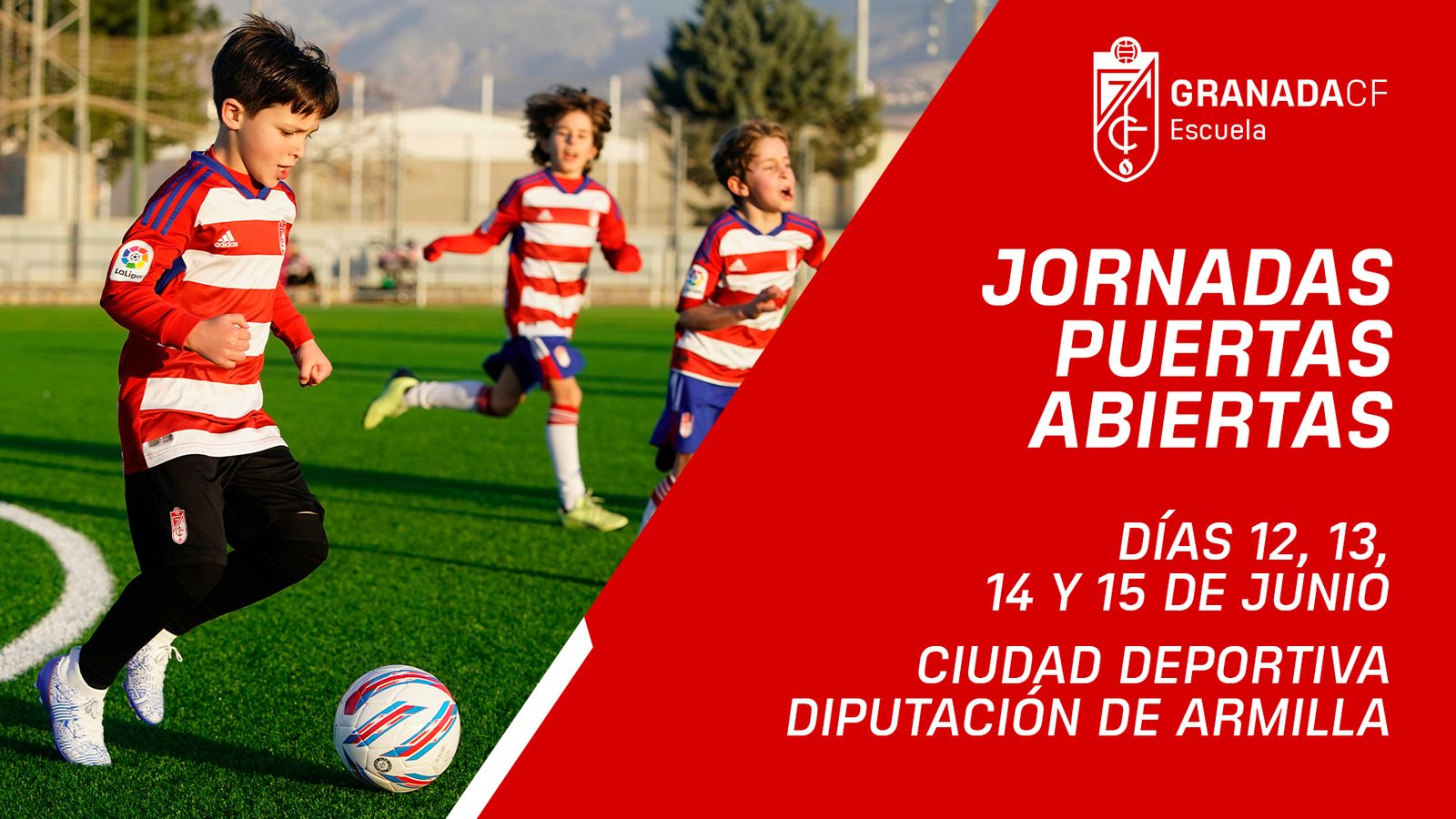 Así anuncia la Escuela Granada CF sus jornadas de captación