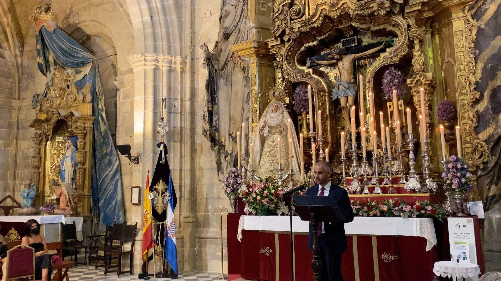 David Puerto, el pasado mes de agosto ofreciendo el XL Pregón de la Viga.