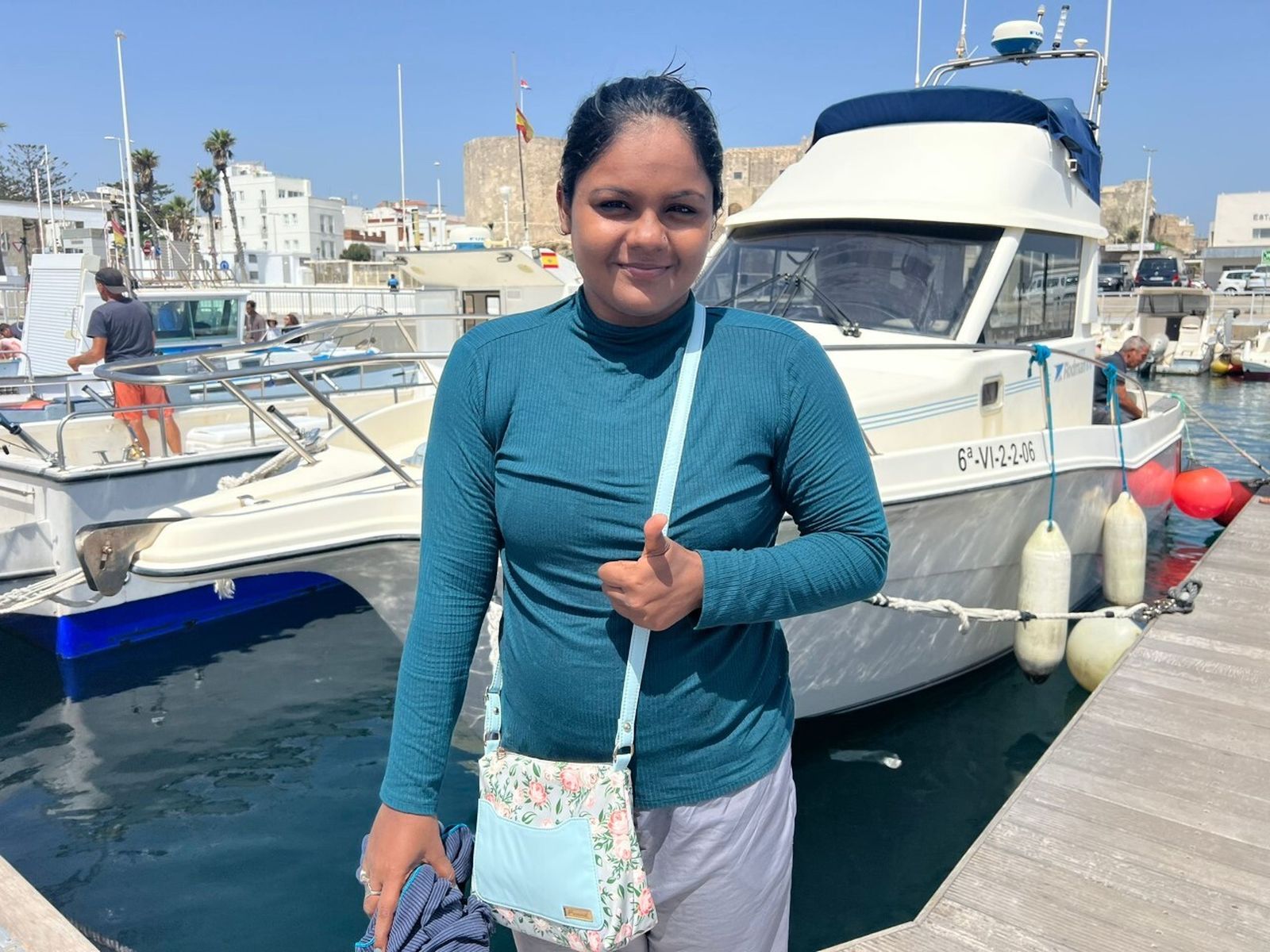 La nadadora india Tahrina Nasrin