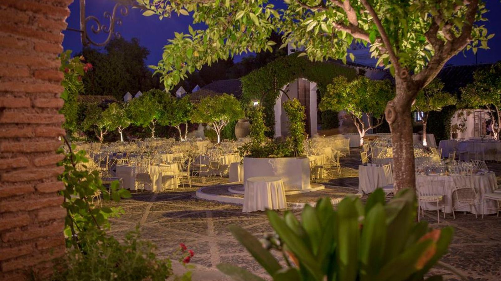 Finca La Peñuela preparada para un evento, en una imagen reciente.