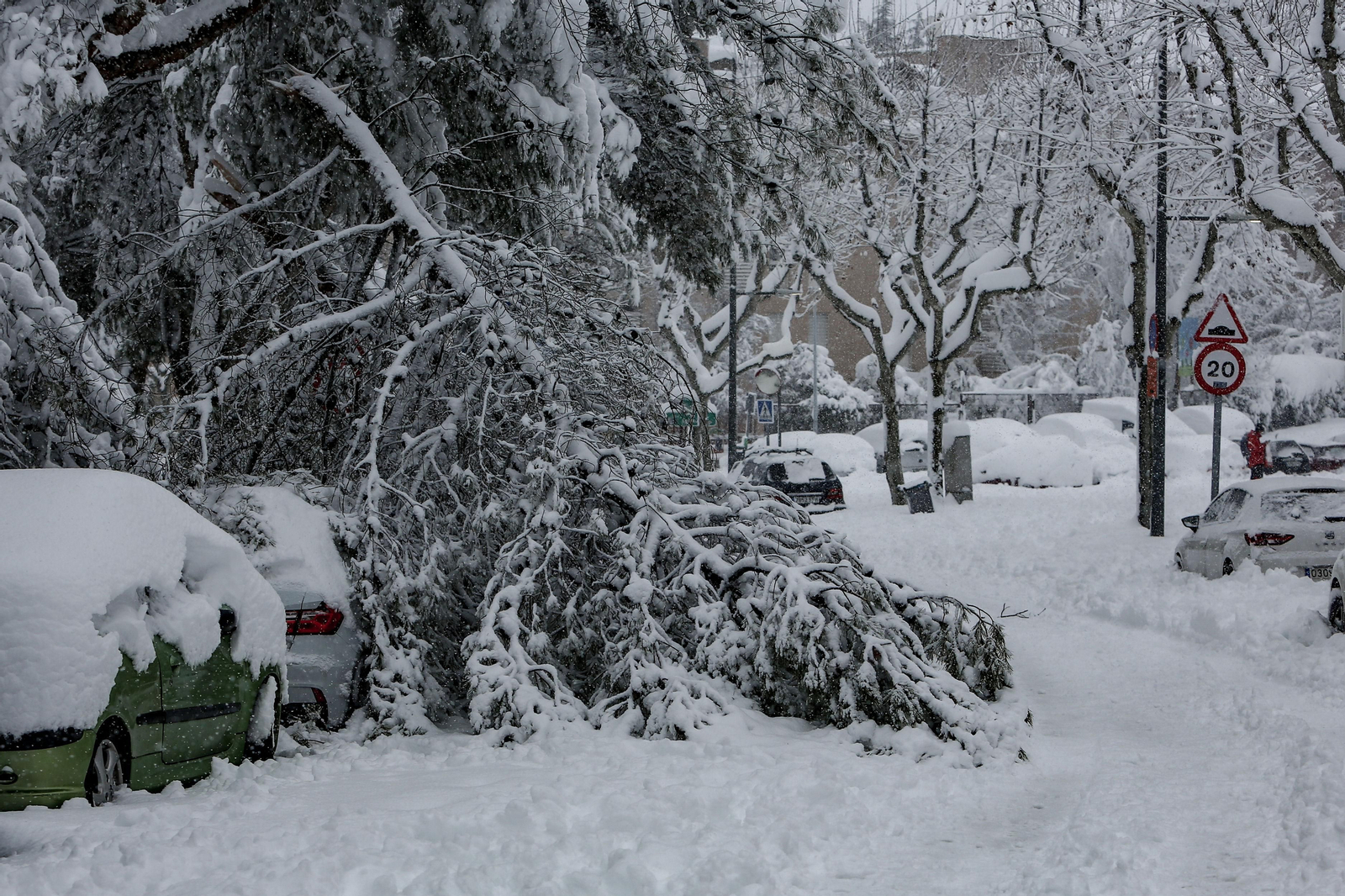 Madrid trata de restablecer la normalidad: el día después en imágenes
