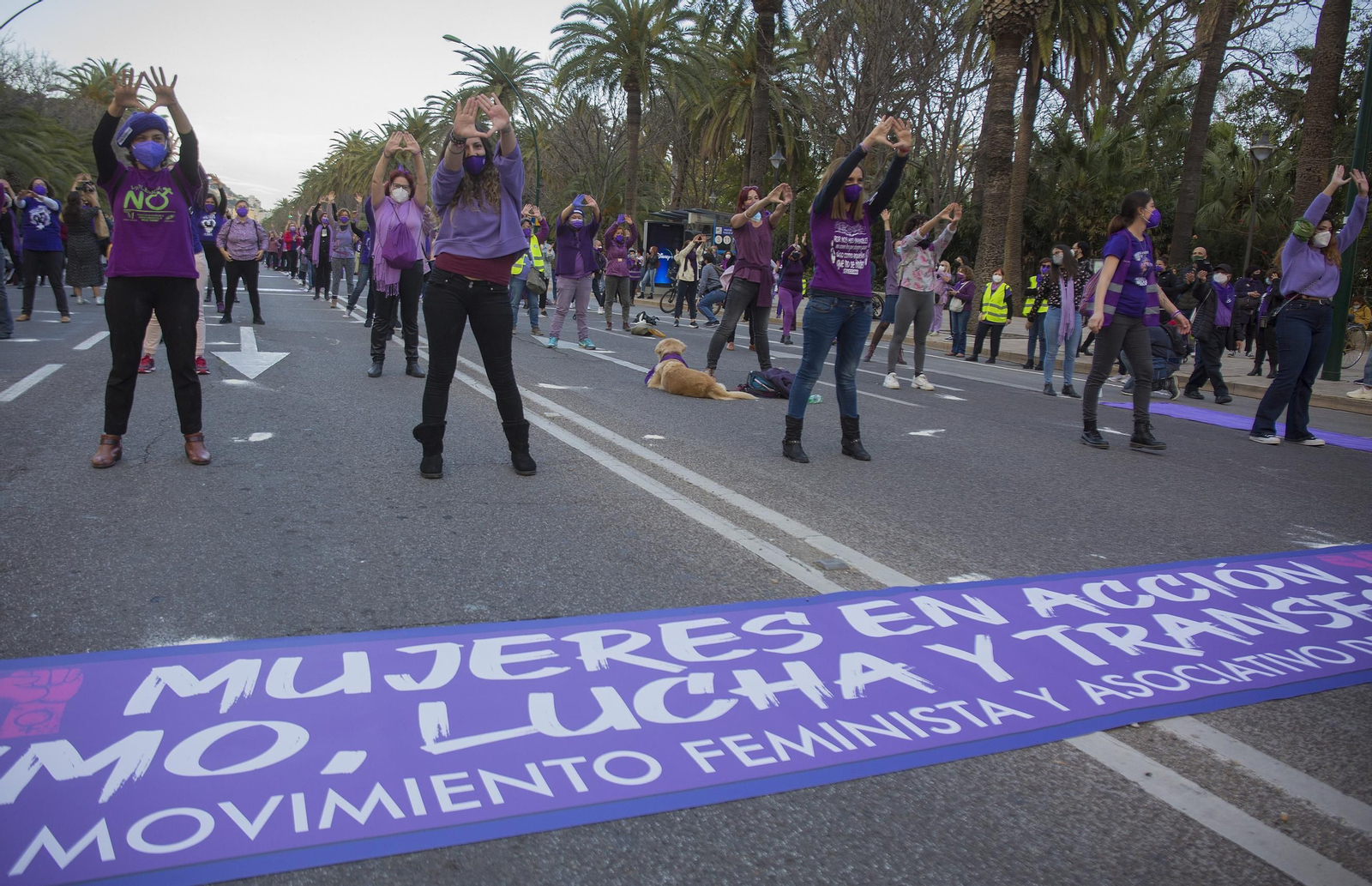 Las fotos de la concentración del 8M en Málaga