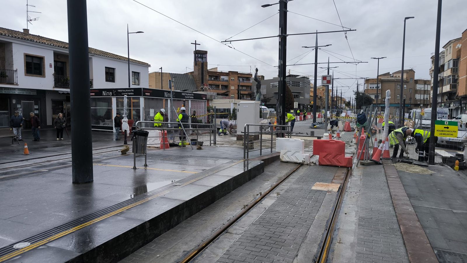 Trabajos de conexión del trazado de la futura Prolongación Sur del Metro de Granada con la actual línea