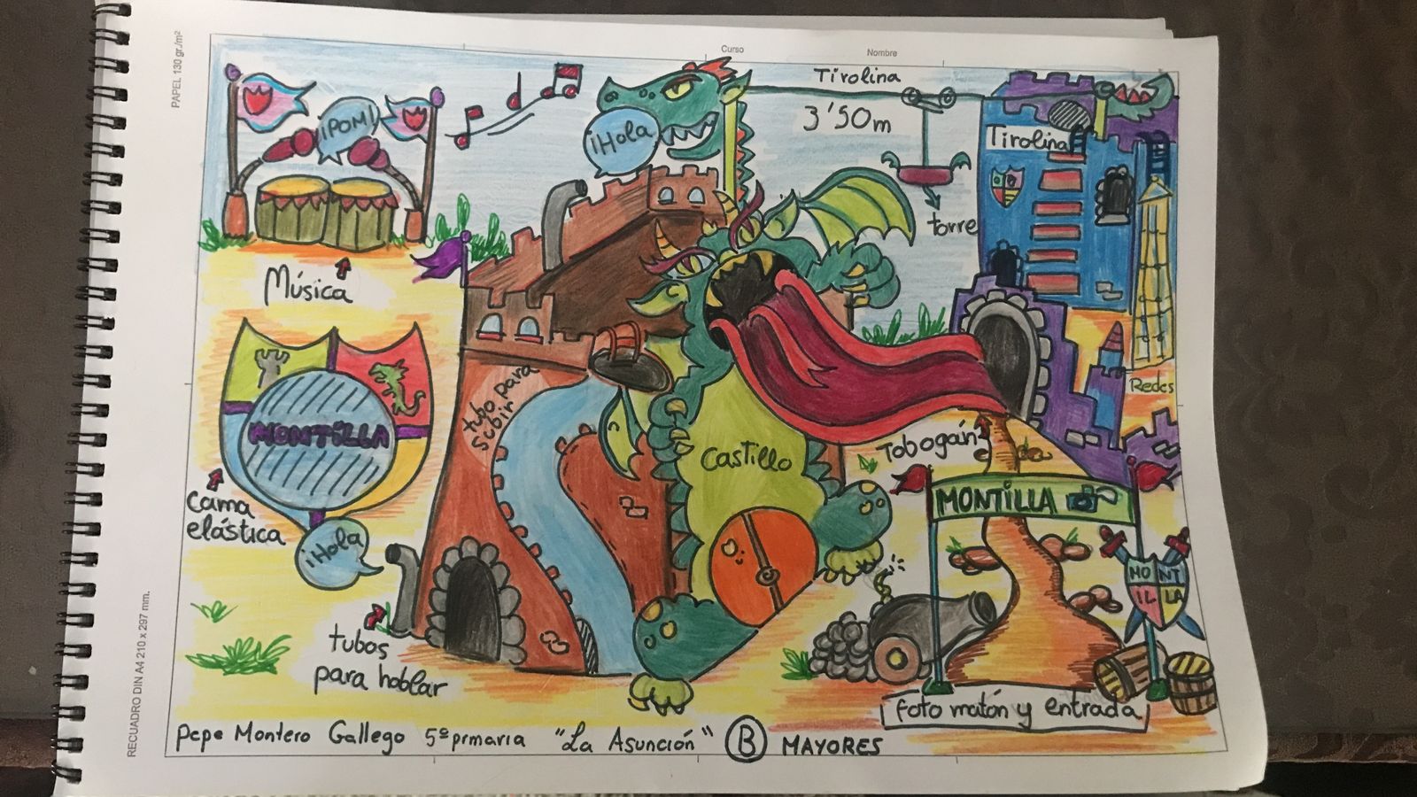 Así imaginan los niños de Montilla el futuro parque Tierno Galván, 'la pradera'