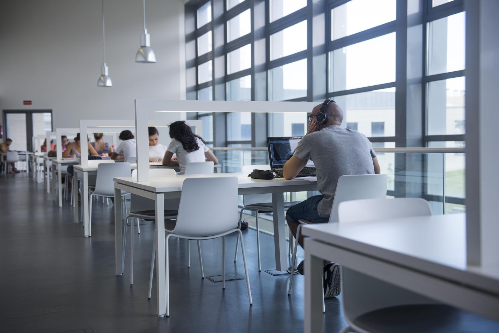 Imagen de archivo de la sala de estudio del PTS.