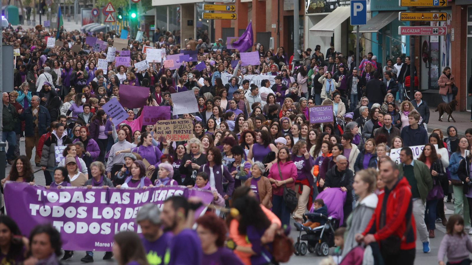 Manifestación del 8M en Jerez.