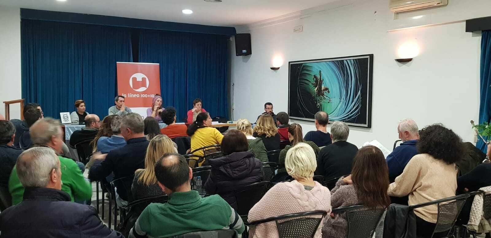 La asamblea de La Línea 100x100, este lunes.