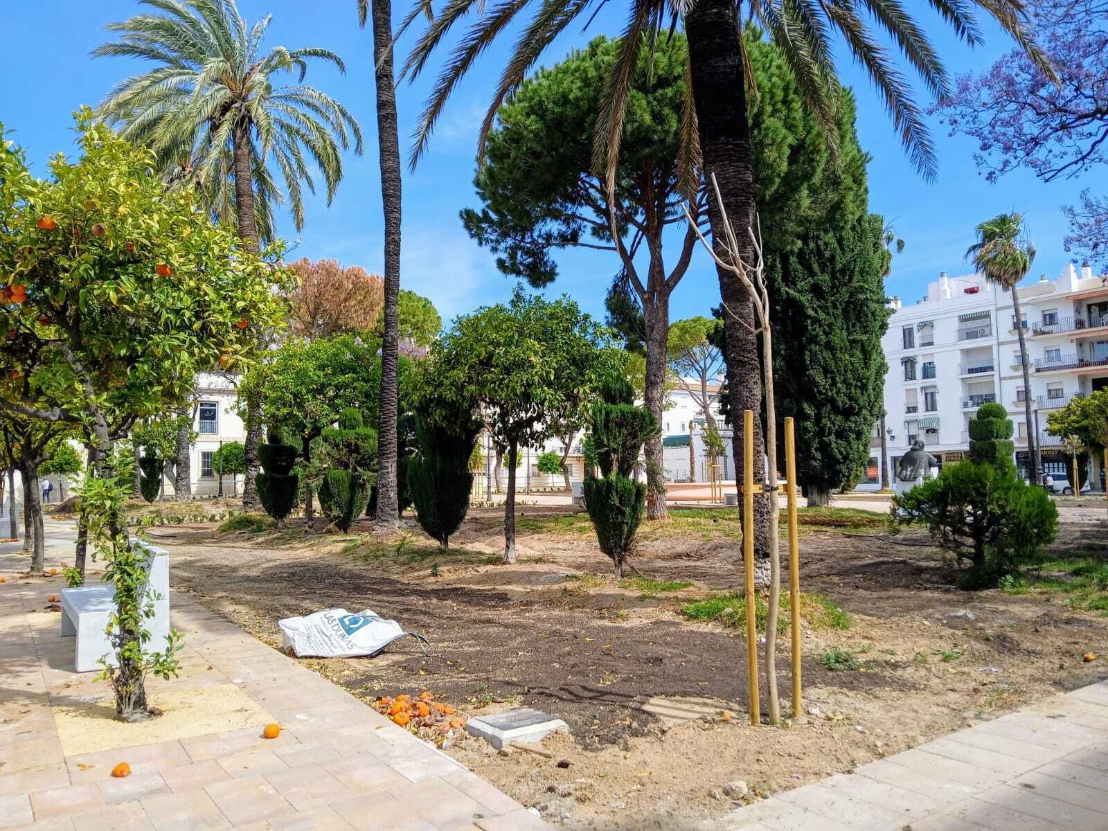 Las imágenes de la reforma de la plaza de El Polvorista, en El Puerto de Santa María