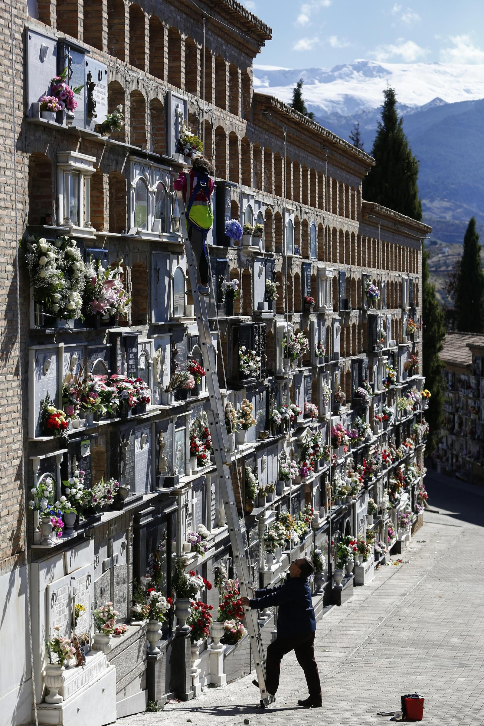 Las imágenes de Día de todos los santos en el cementerio