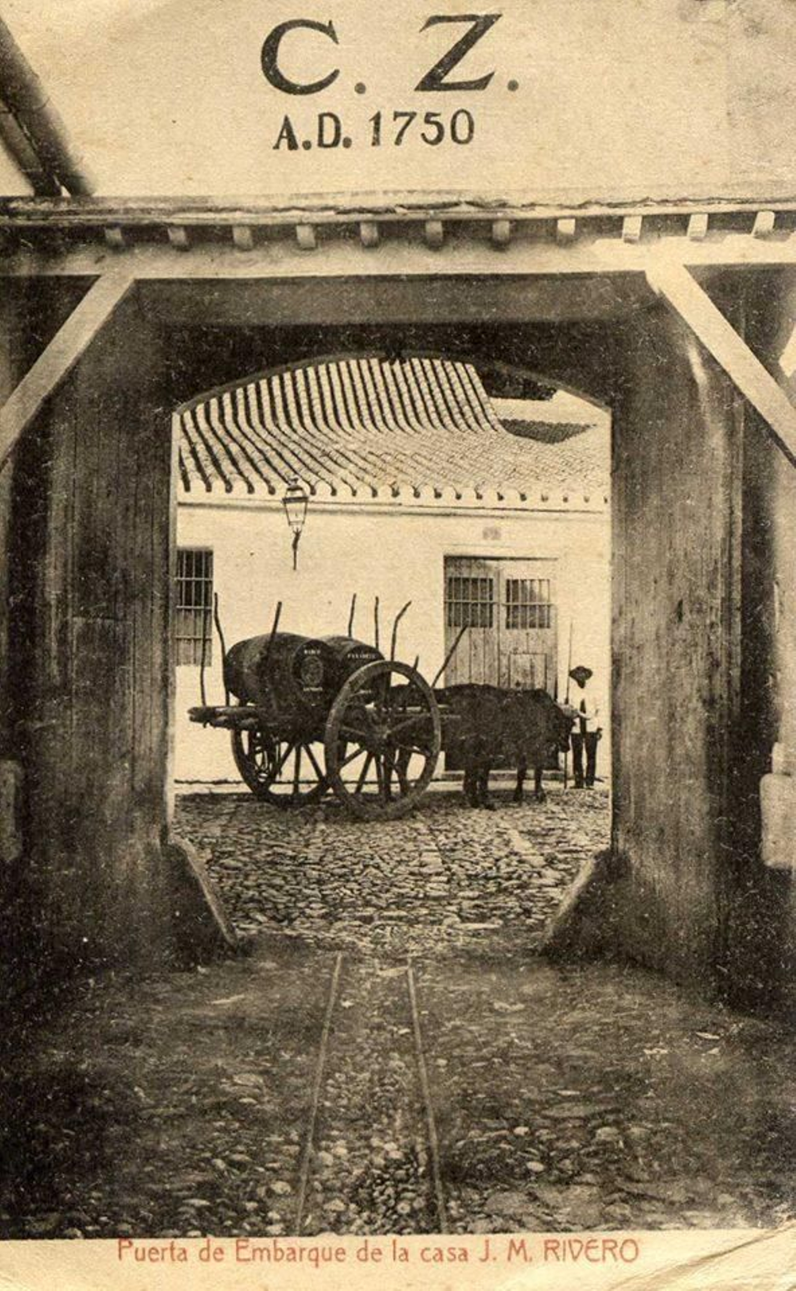 Portada de las bodegas existentes en lo que actualmente ocupa el colegio La Salle-Buen Pastor.