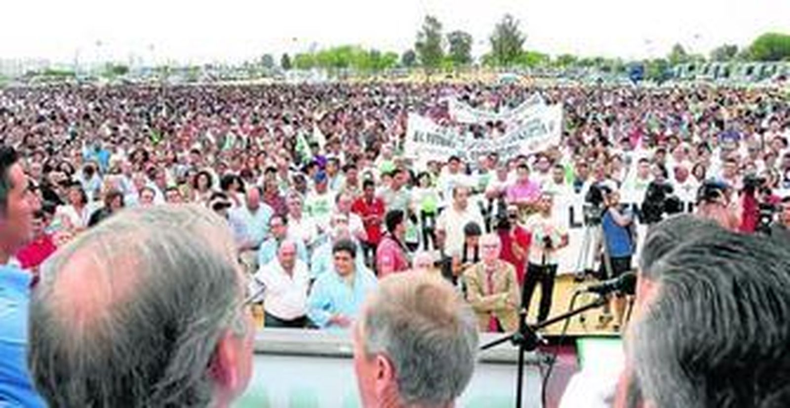 La multitudinaria marcha del sector de los regantes que tuvo lugar en agosto del año pasado.