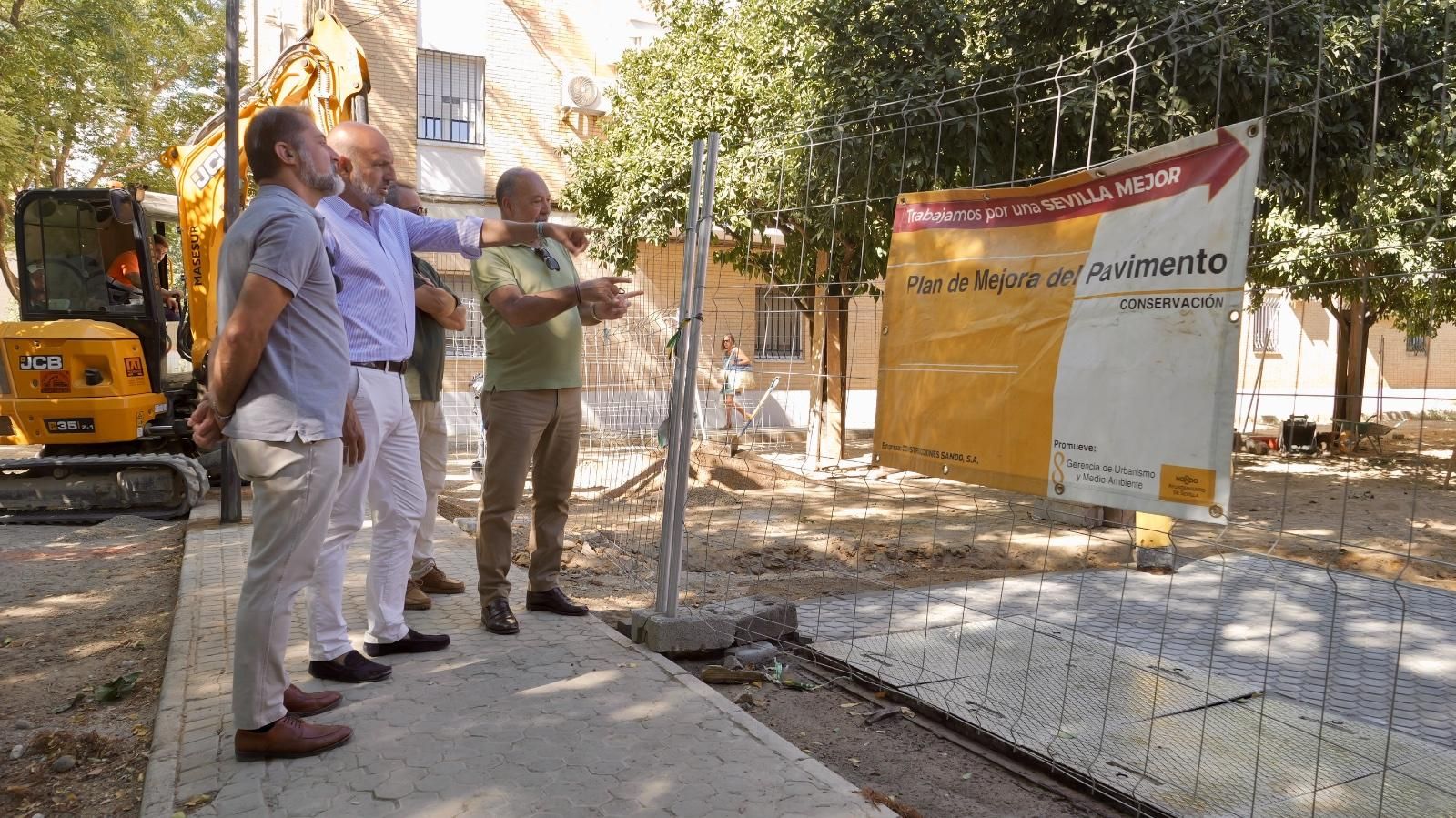 Avanzan en Triana las obras de reurbanización del entorno de San Joaquín