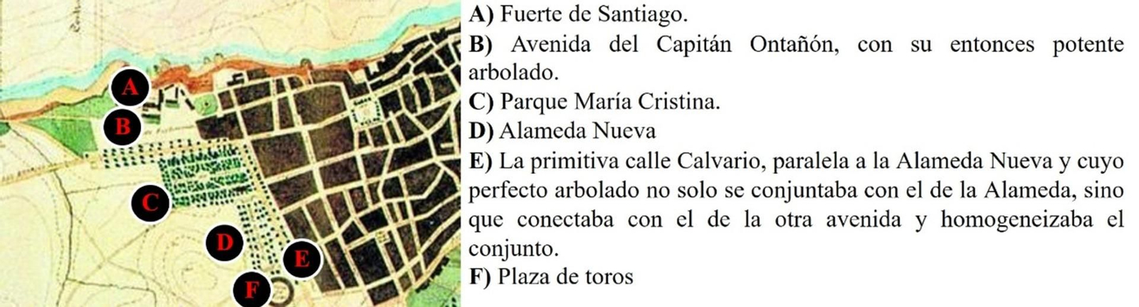 Plano de la zona norte de la ciudad de Algeciras realizado en 1913.