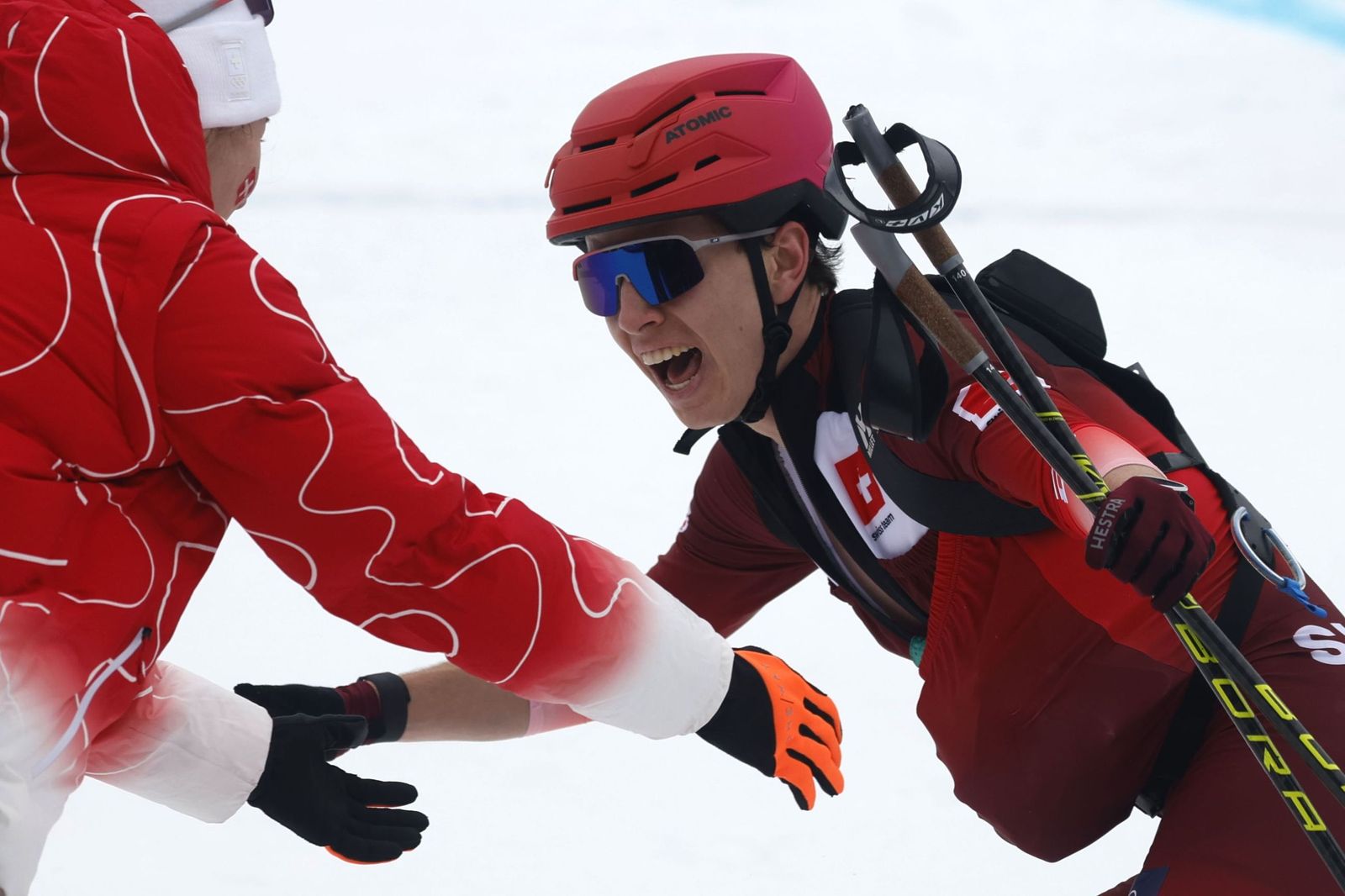 Las mejores fotos de la carrera de Ana Alonso y Oriol Cardona, bronce en el relevo mixto en los Juegos Olímpicos de Invierno