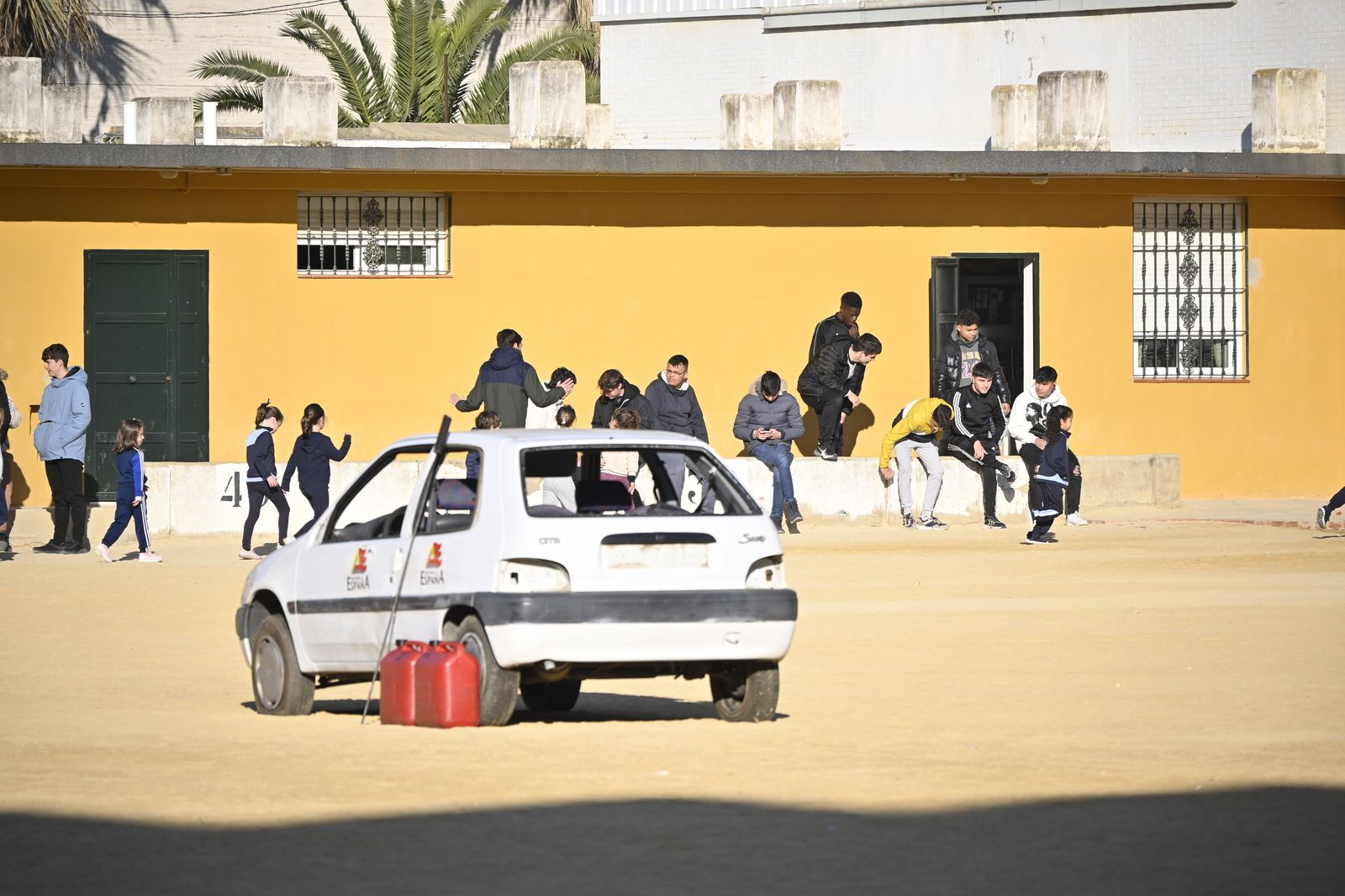Imágenes del simulacro de incendio en el Funcadia