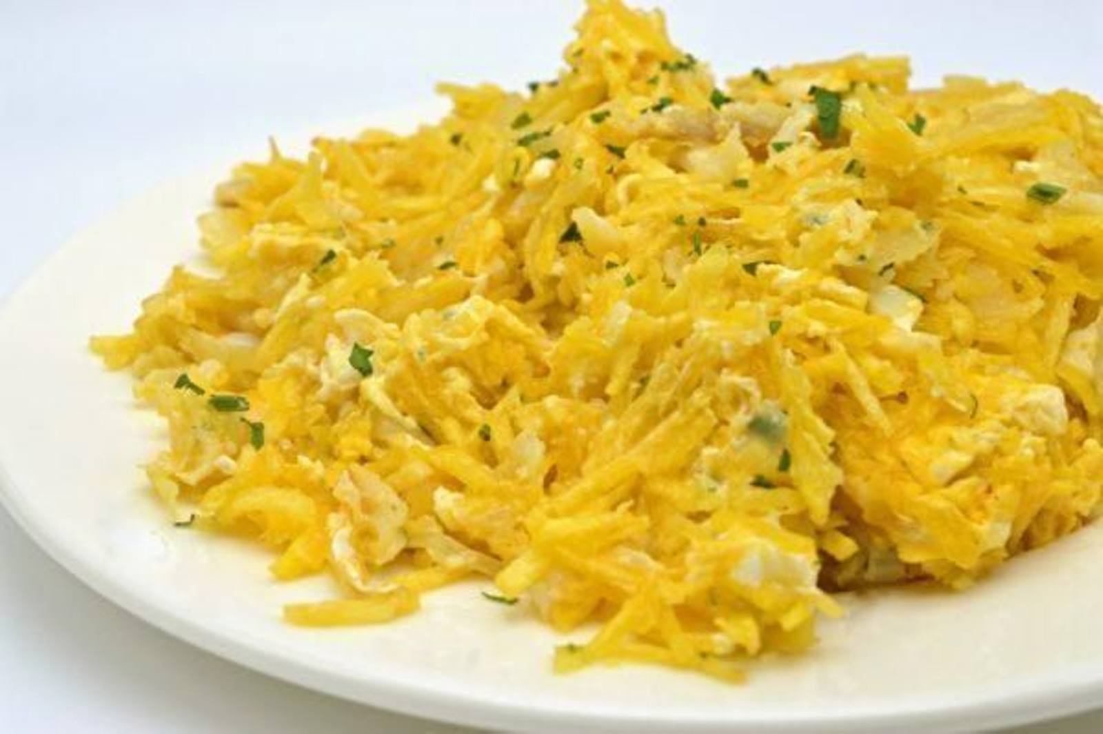 Revuelto de bacalao dorado