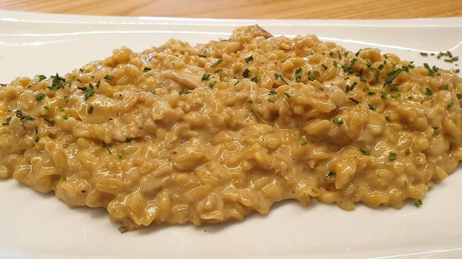 Risotto de trigo con boletus