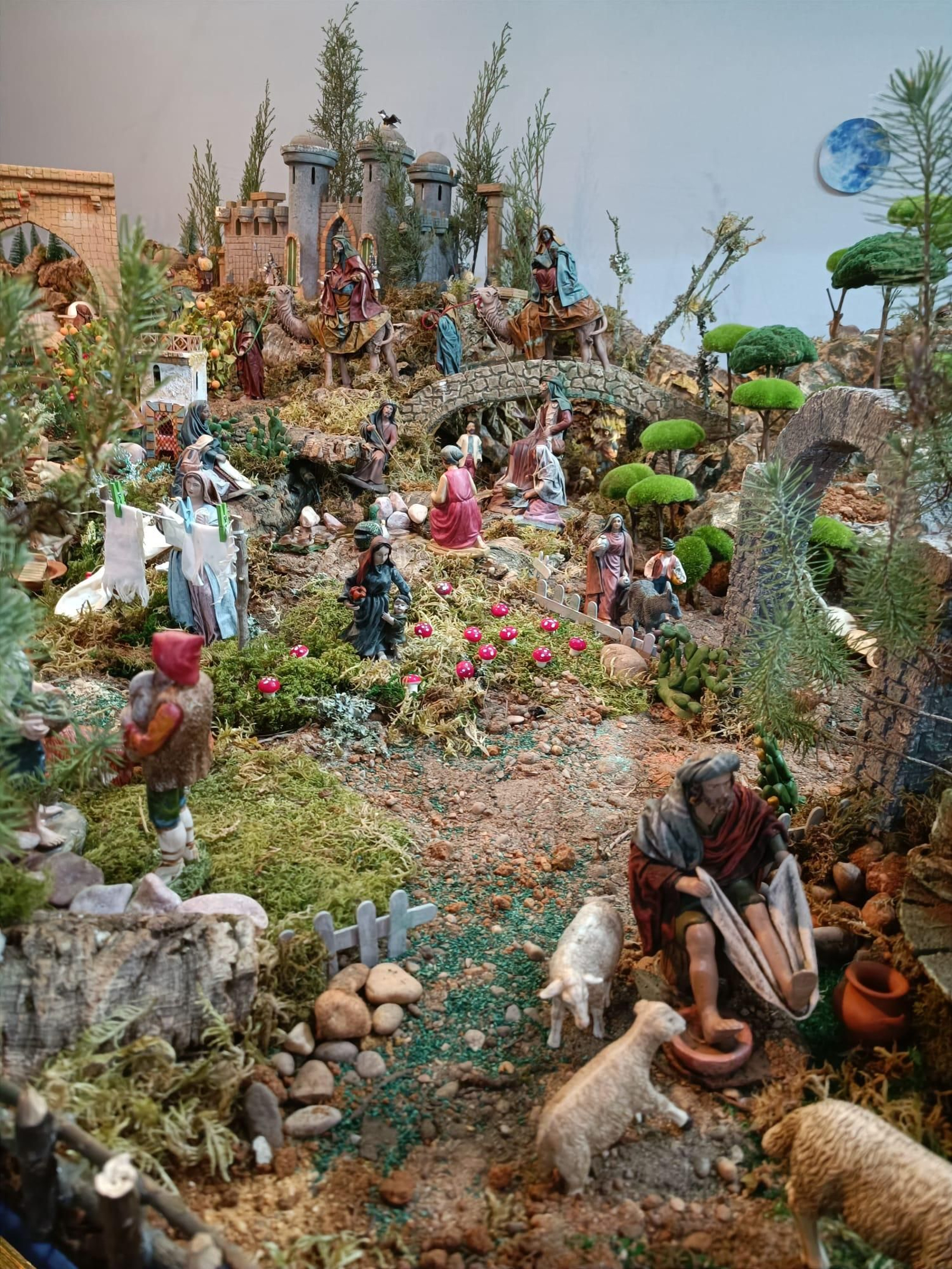 Belén de la Hermandad del Nazareno en anteriores Navidades