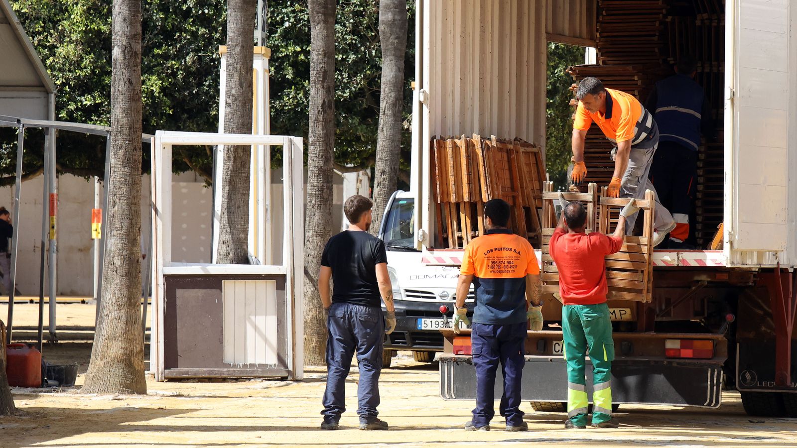 Preparativos en la Feria del Caballo 2024 de Jerez