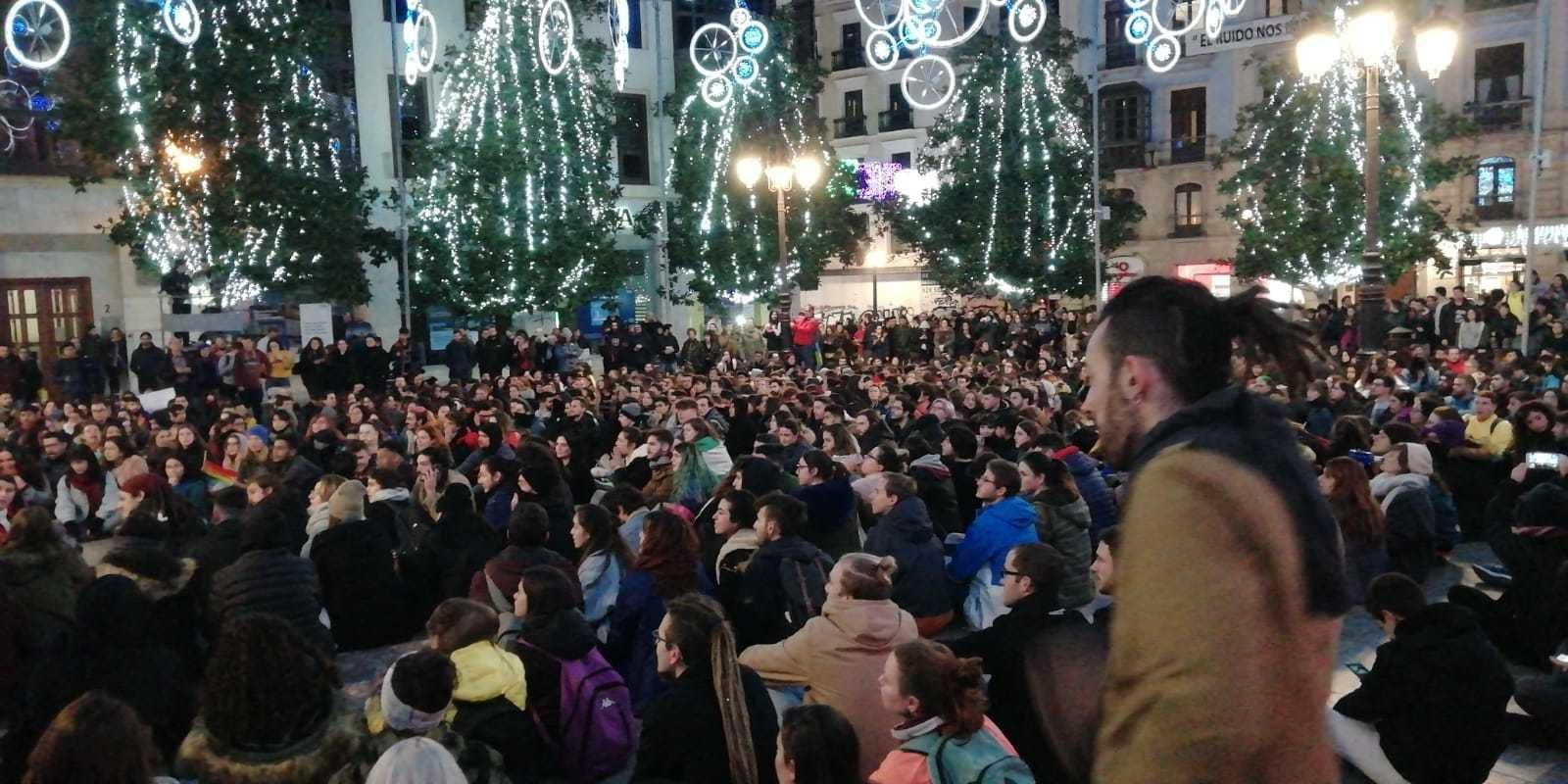 Las imágenes de la manifestación antifascista en Granada