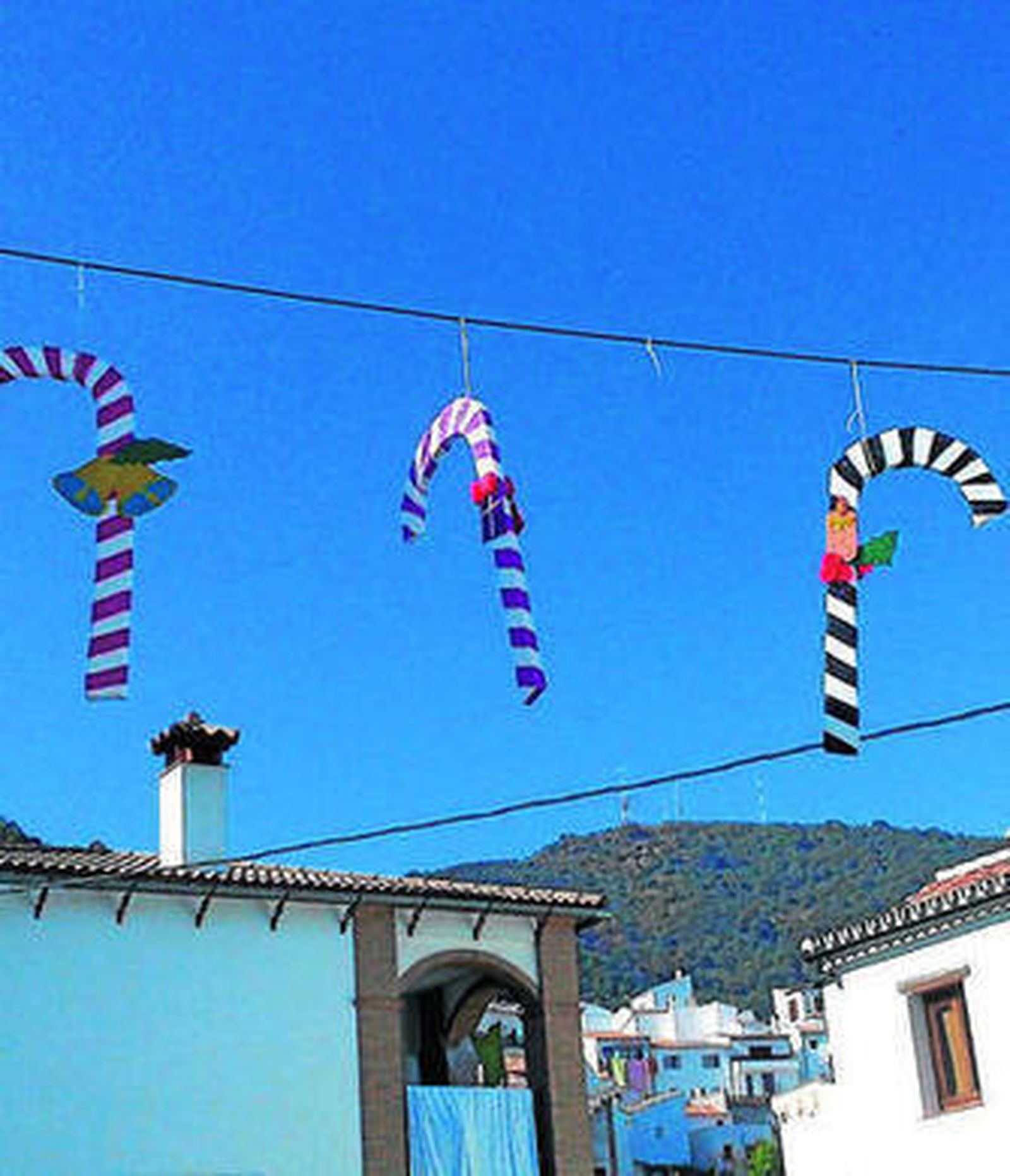 Decoración de las calles del pueblo.