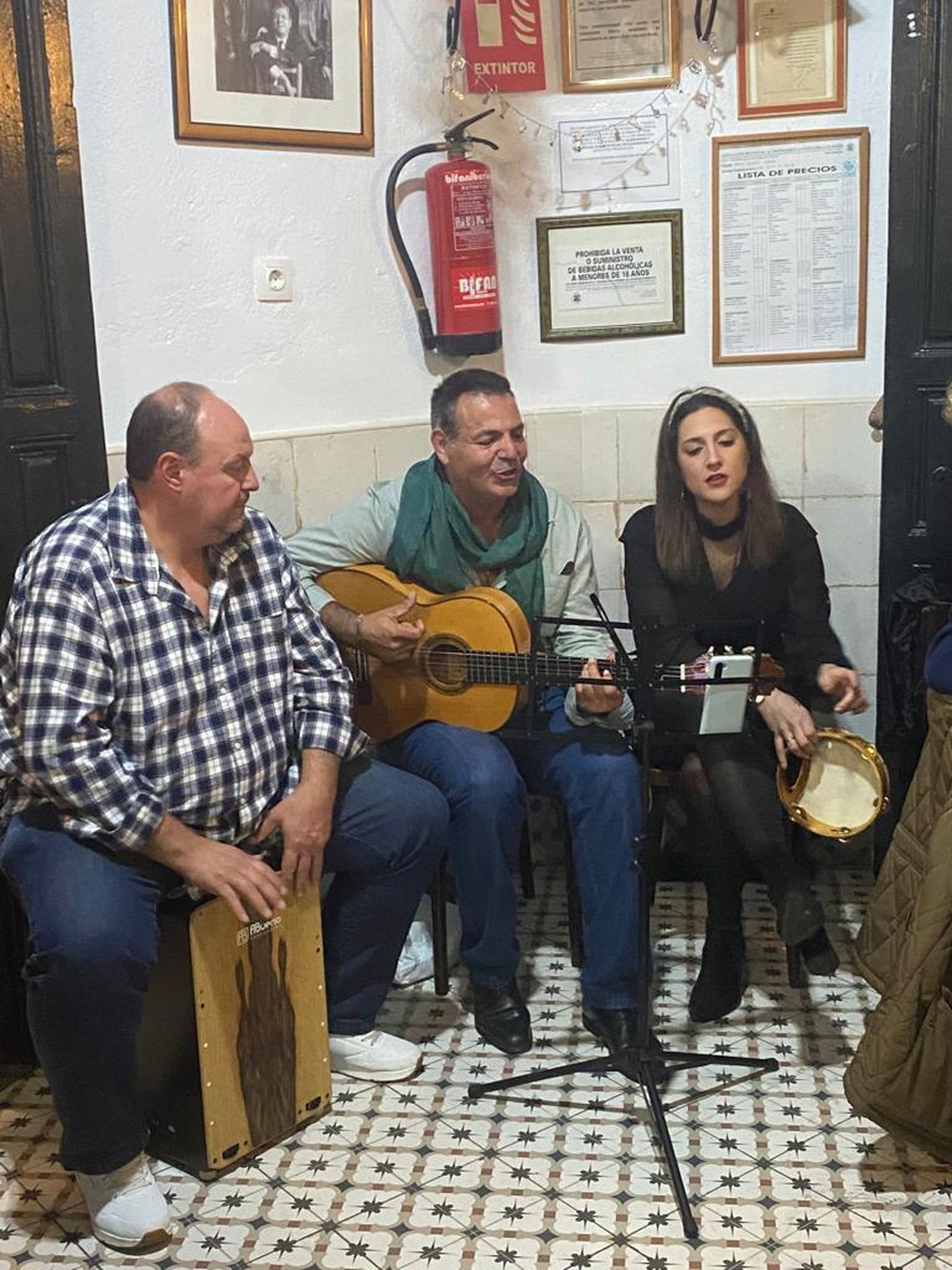 Un momento de la 'zambombá'.