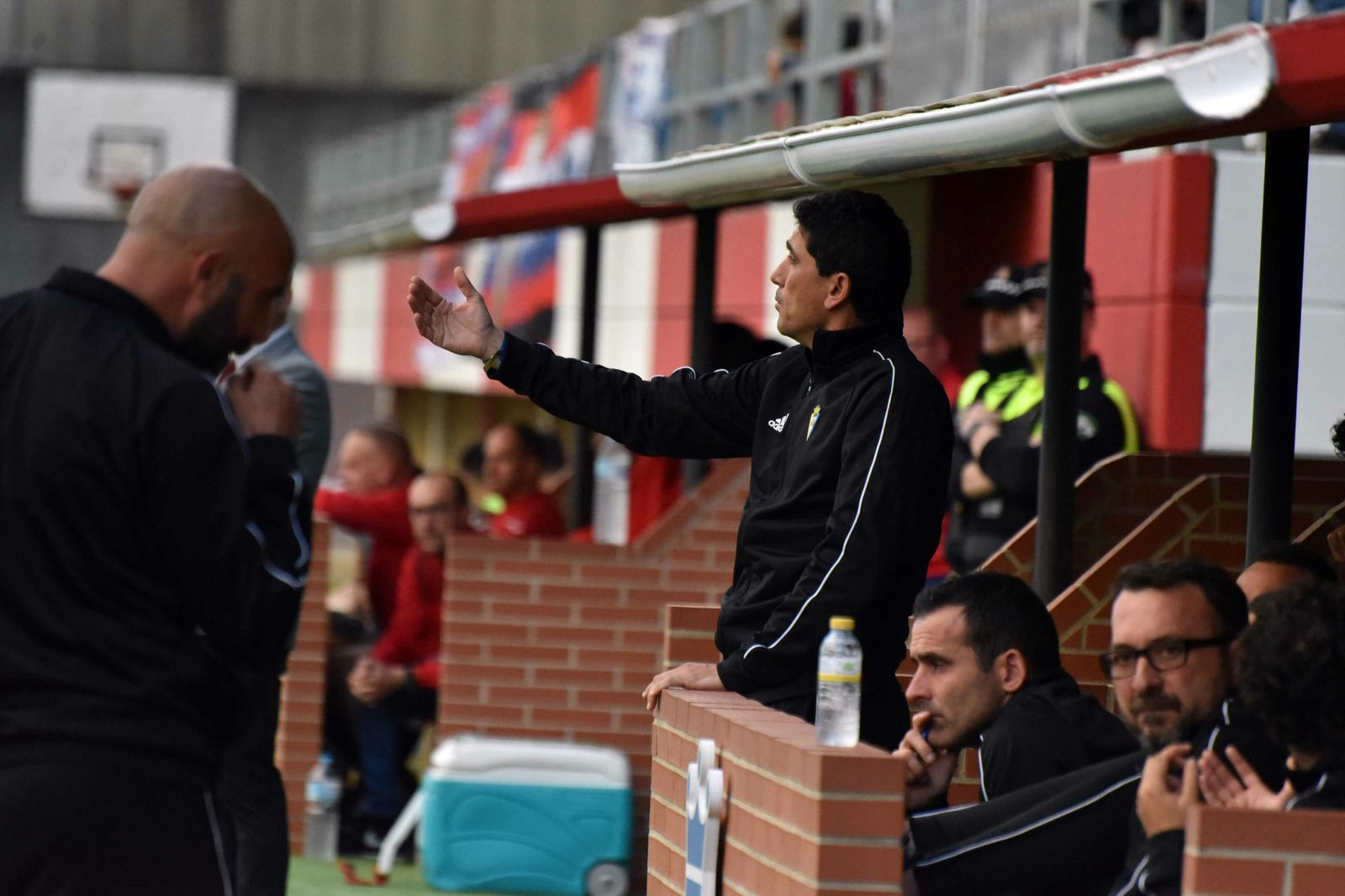 Juanma Pavón, en el Nuevo Mirador en el partido de la primera vuelta.