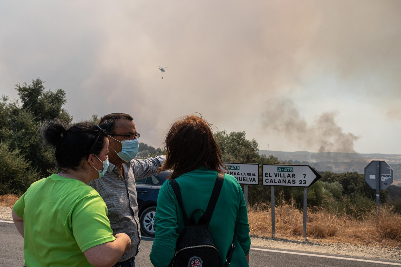 Imágenes del corte de la A-478