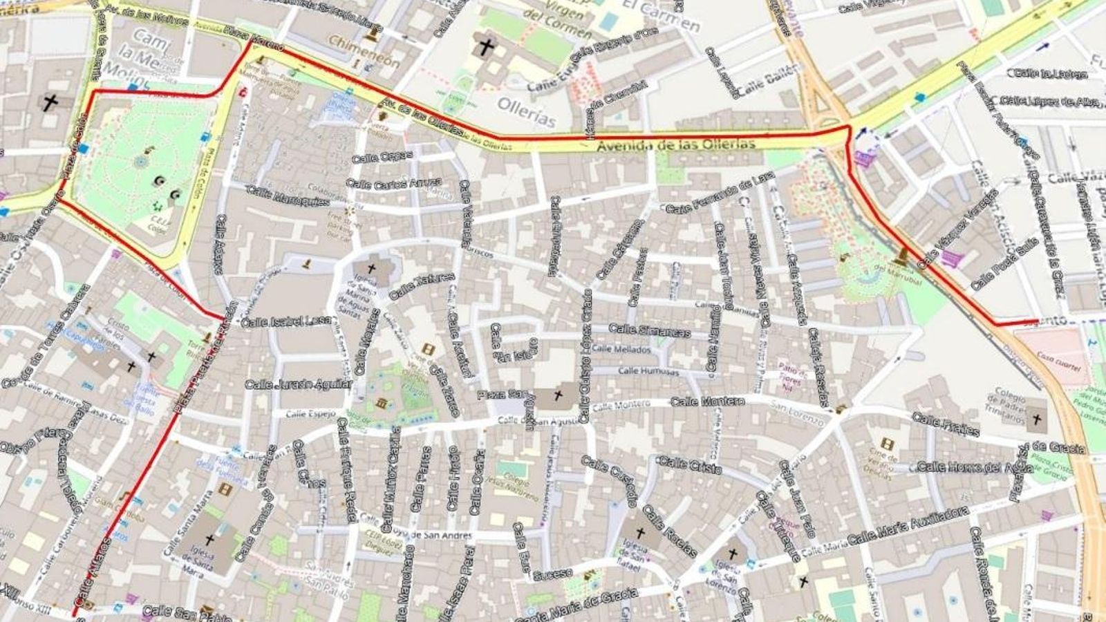 Desvío programado para la línea 1.