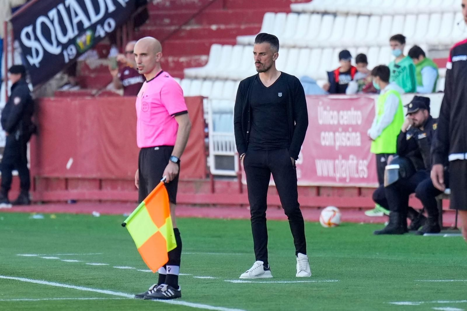 Rubén de la Barrera, durante el partido contra la Balona.