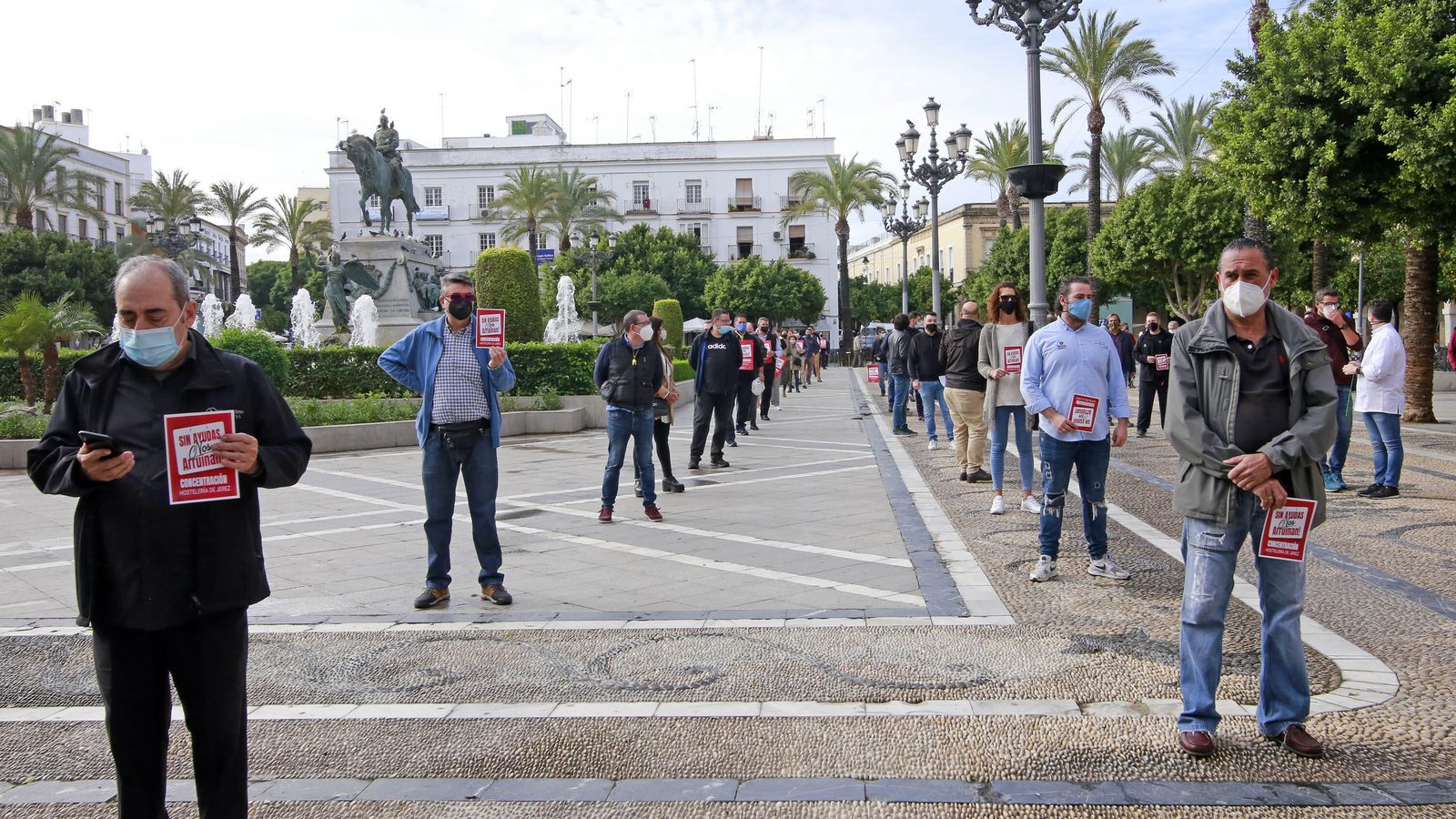 Imágenes de la concentración de hosteleros