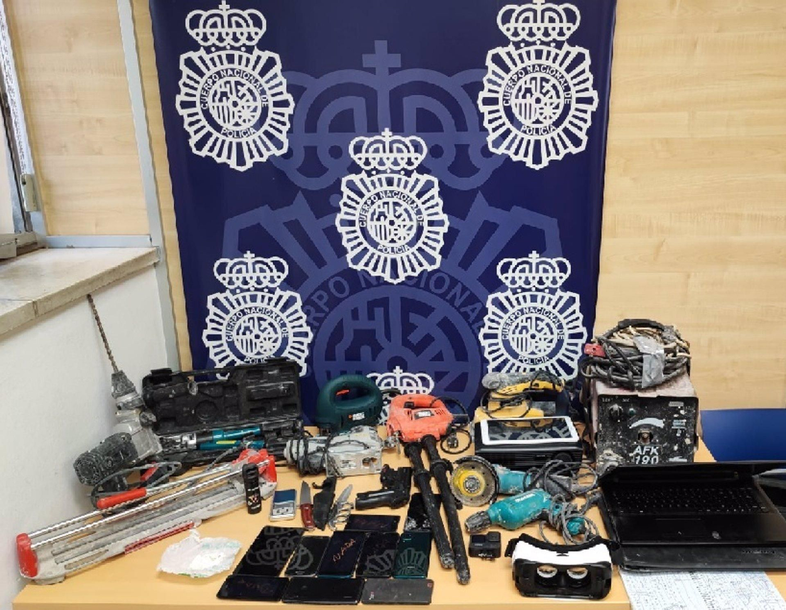 Elementos incautados por la policía