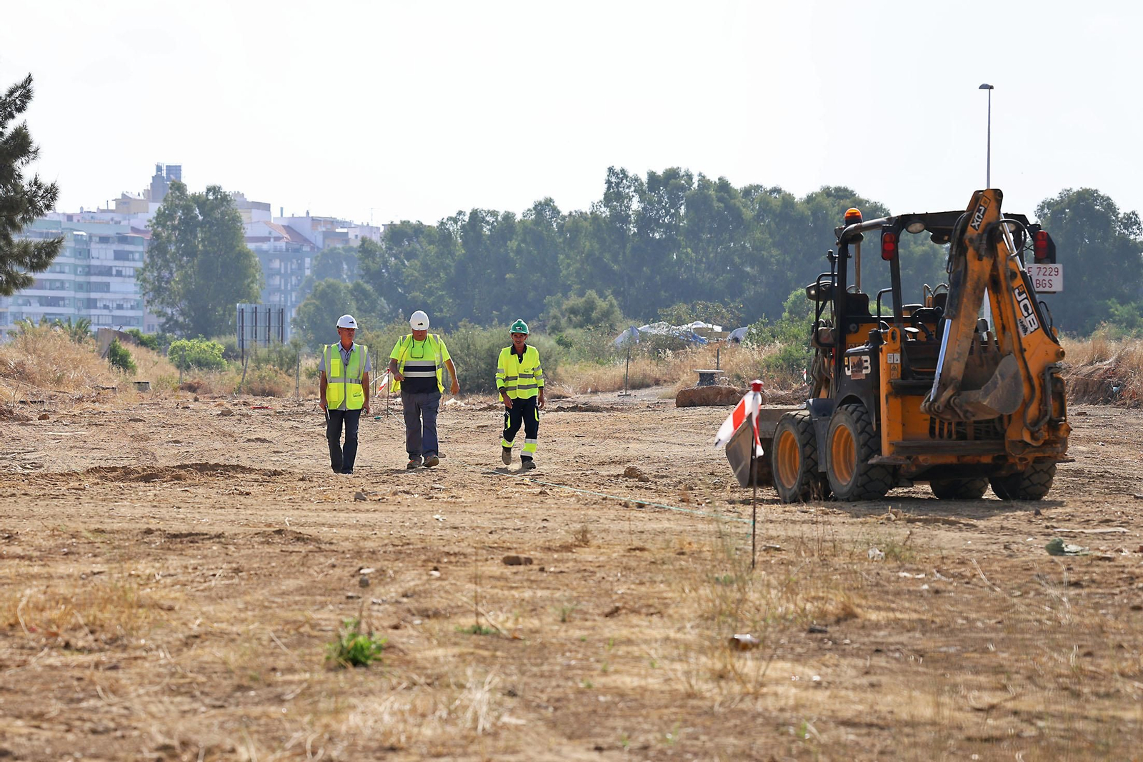 Imágenes del inicio de las obras de urbanización del Ensanche Sur