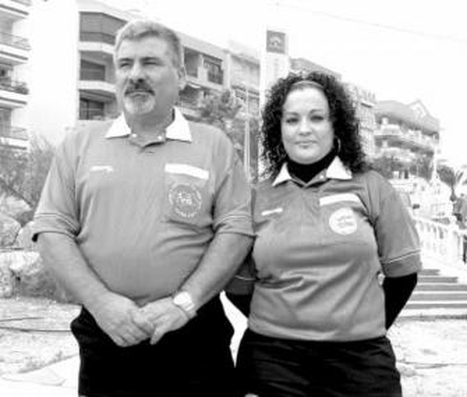 Luis Mora y Susana Samper, árbitros de la Federación Andaluza.