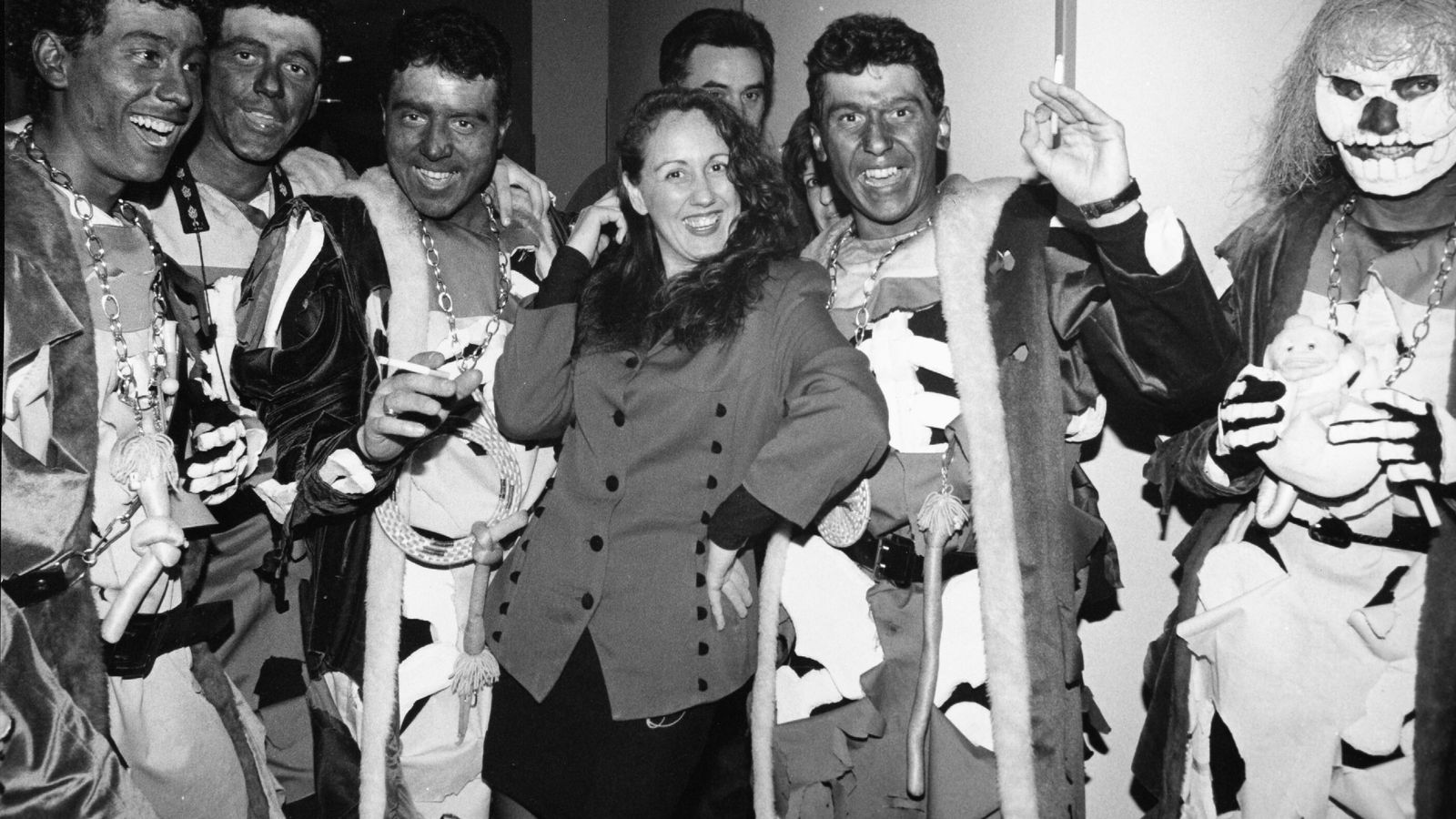 Carmen Abenza, pregonera del Carmaval 1992, con 'Las carabelas de Colón...'.