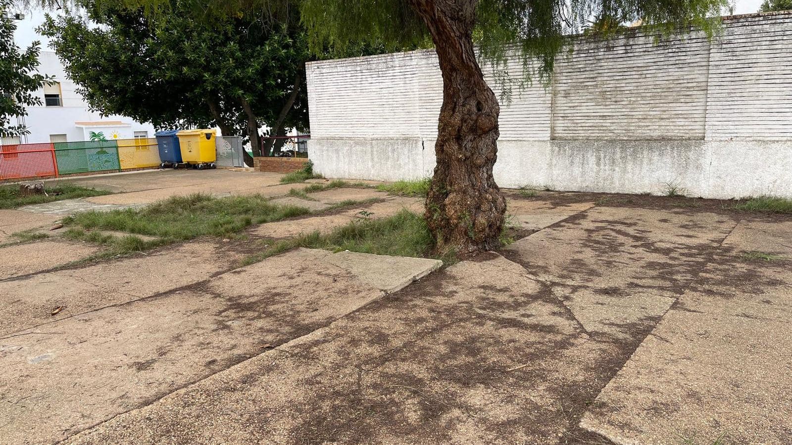 Estado del patio del colegio.