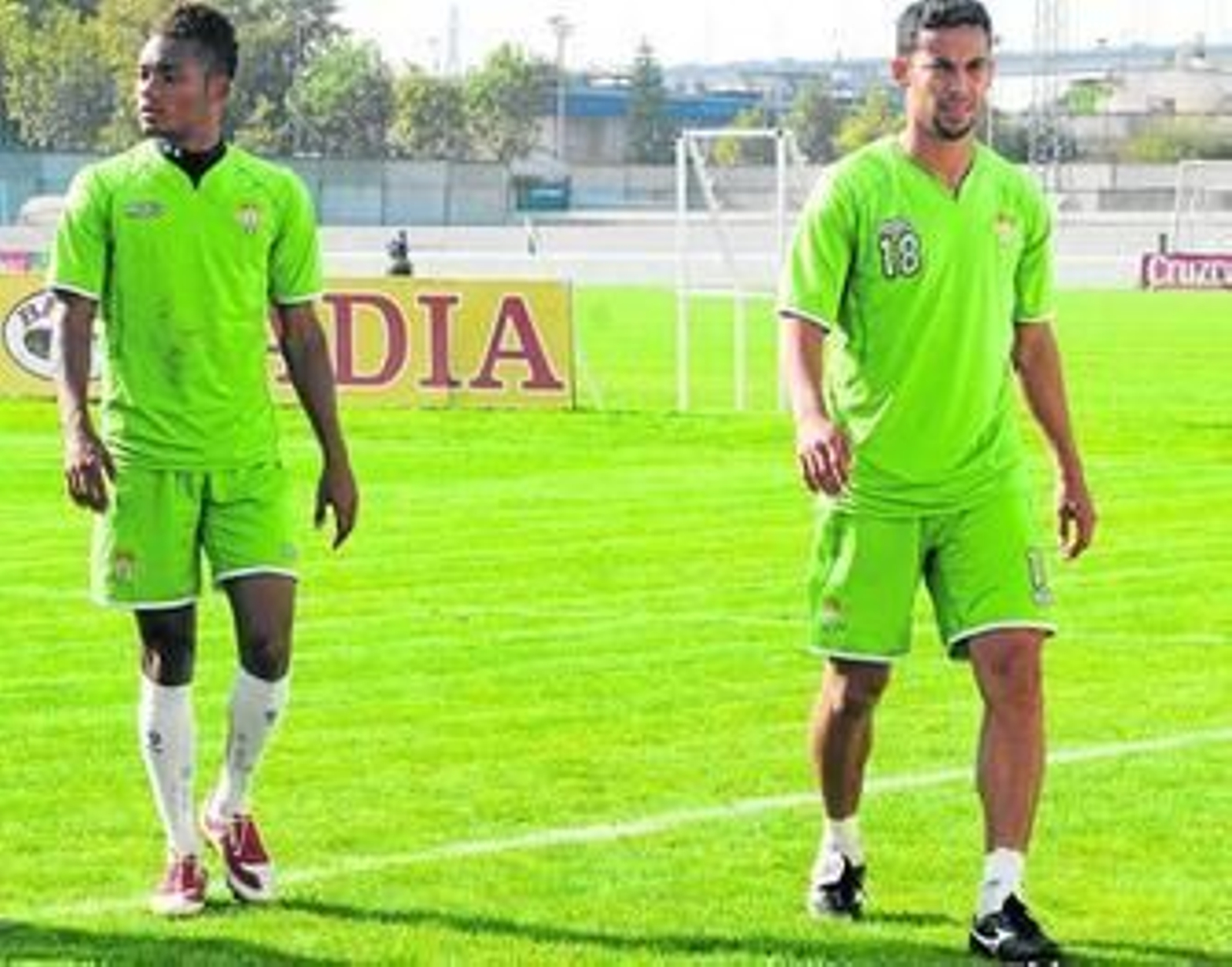 Nelson e Iriney, durante uno de los entrenamientos a puerta cerrada de esta semana.