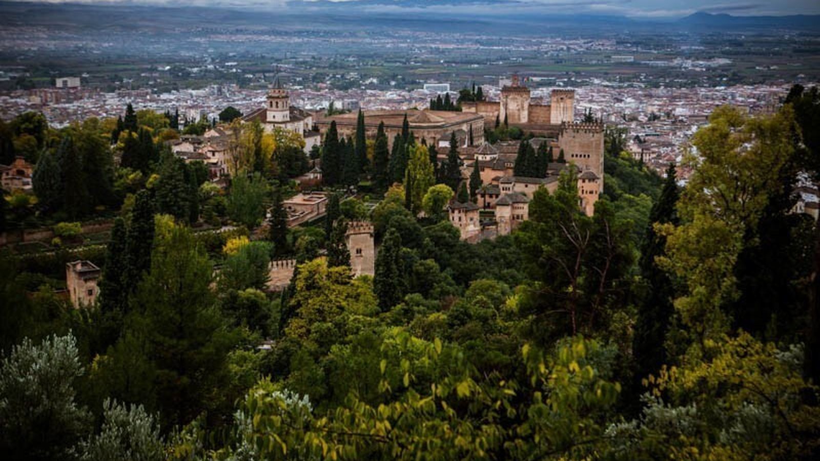 Vista aérea del Bosque de la Alhambra