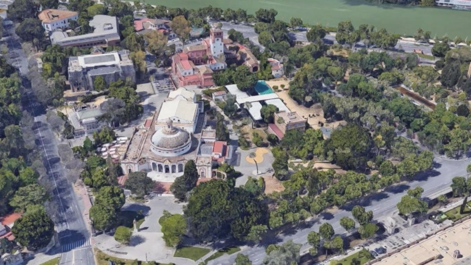 Recreación del entorno del Teatro Lope de Vega tras la reordenación.