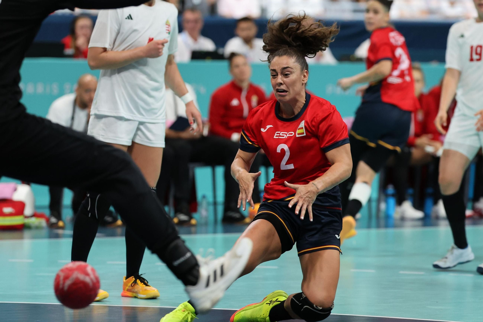 Marta López, en acción en los Juegos. Marta López, en acción en los Juegos.