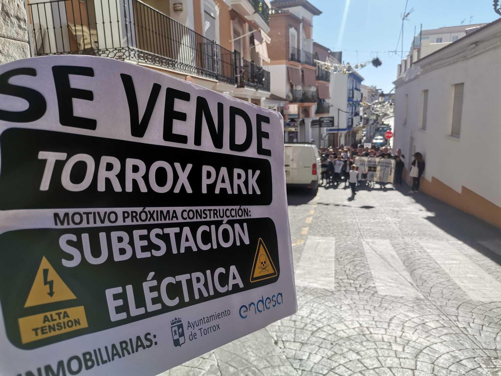 Una de las manifestaciones de la plataforma en Torrox