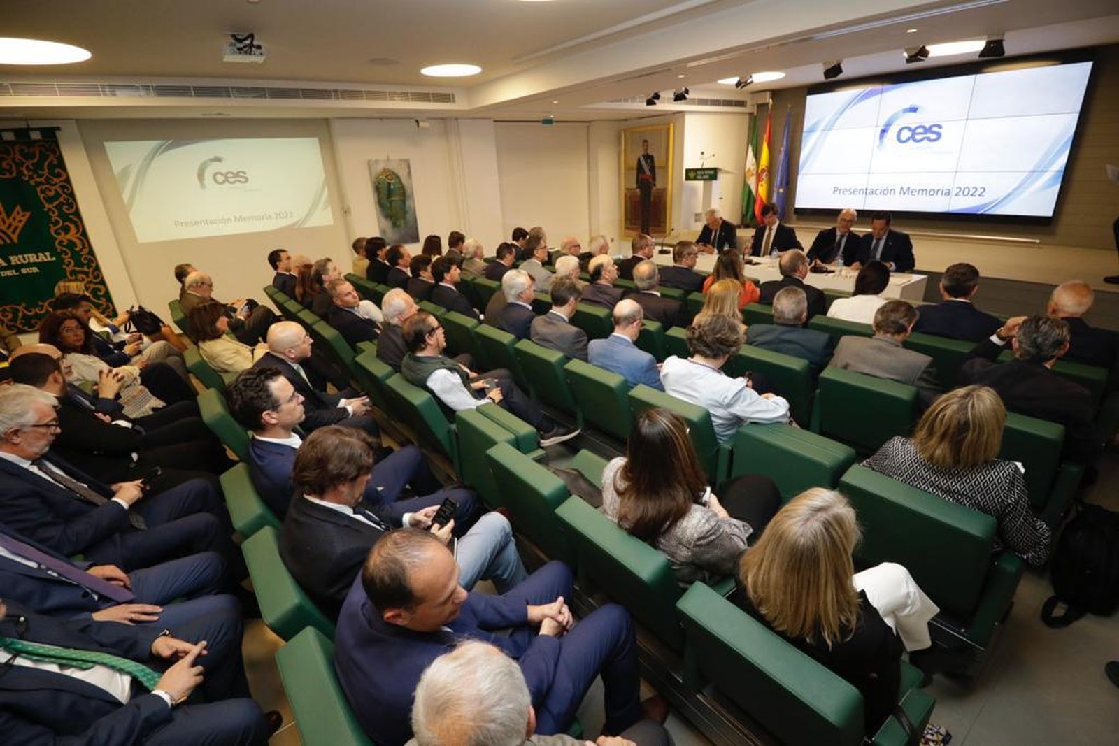 Un momento de la celebración de la Asamblea General del empresariado sevillano, celebrada en la Fundación Cajasol.