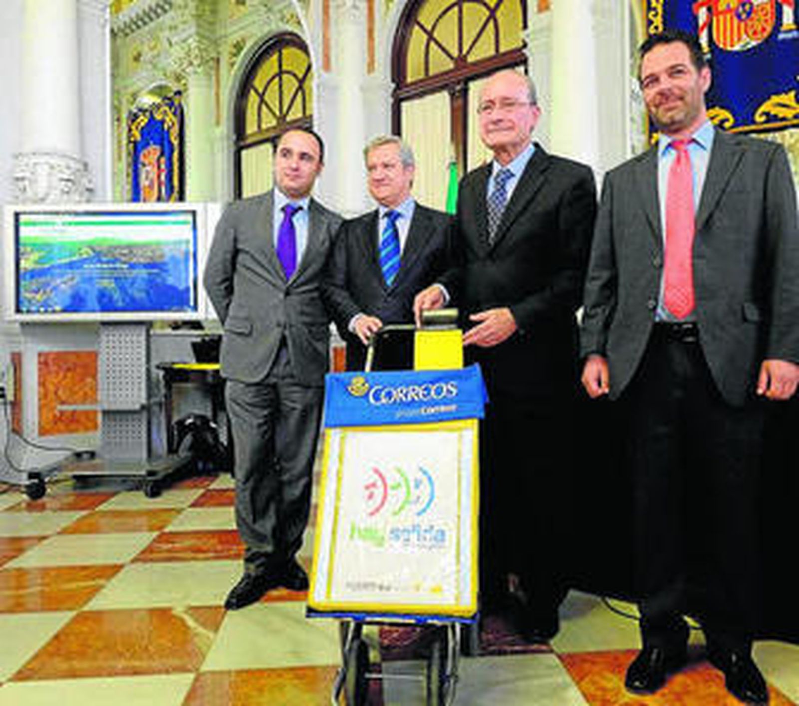 Mario Cortés, Javier Cuesta, Francisco de la Torre y Daniel Caro, ayer.