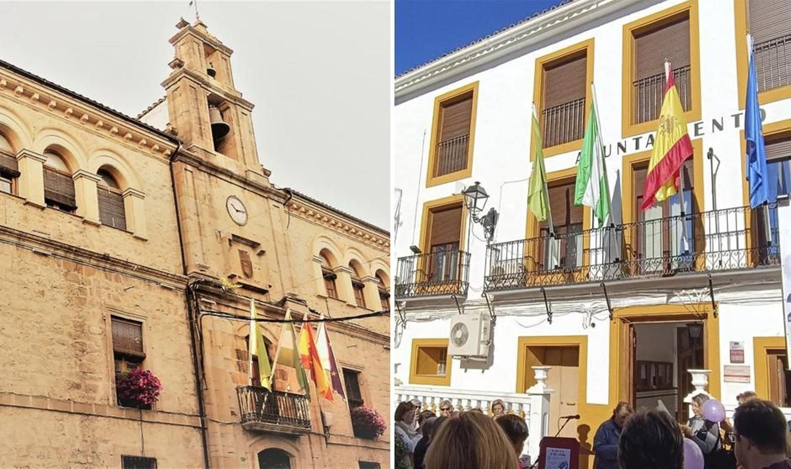 Los ayuntamientos de Villacarrillo y Bélmez de la Moraleda, respectivamente
