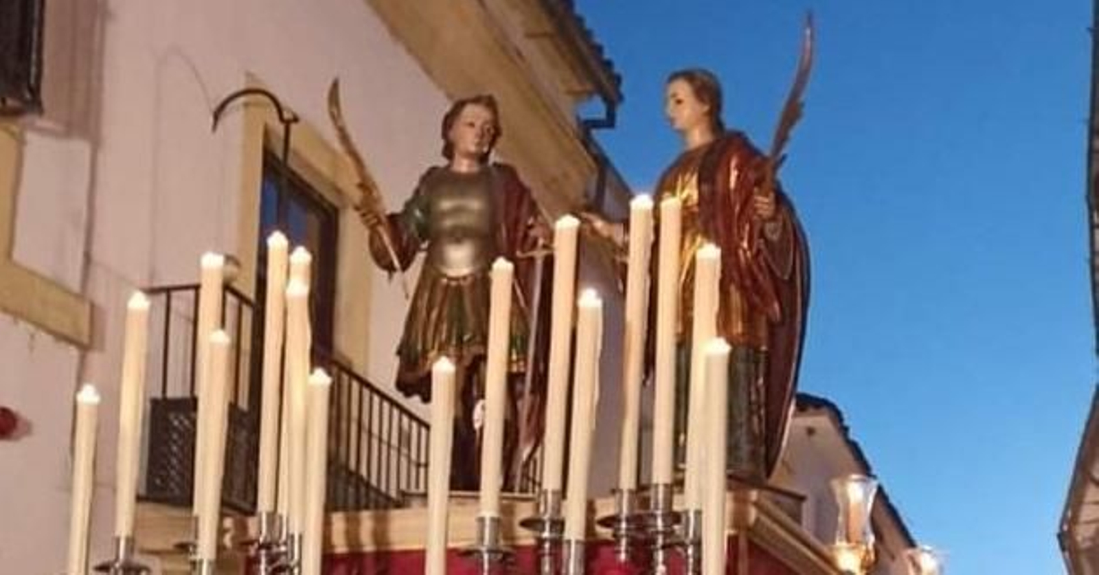 Los Santos Mártires, durante la procesión del año pasado.