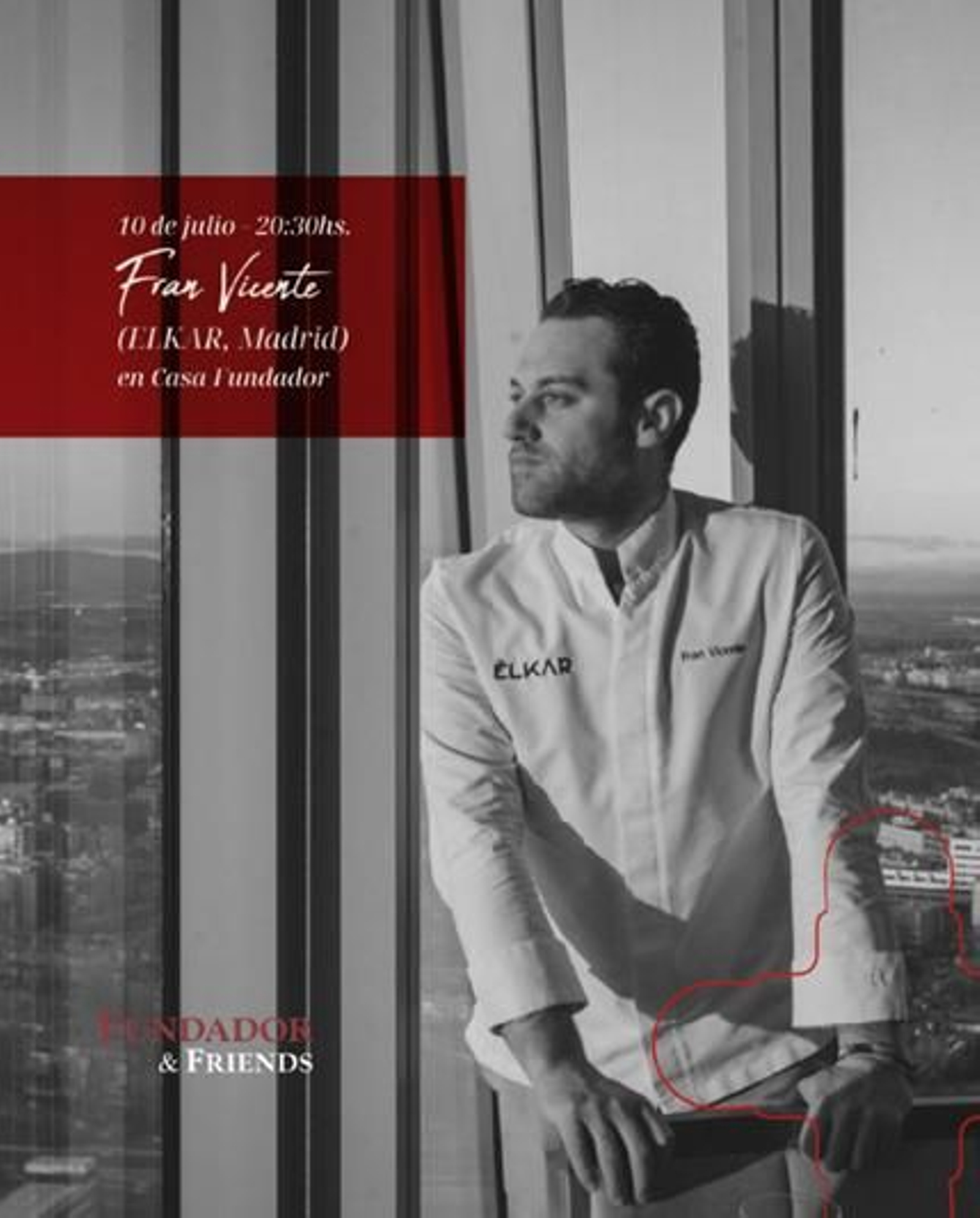 La próxima cita de Fundador & Friends será el viernes 10 de julio, a cargo del chef Fran Vicente