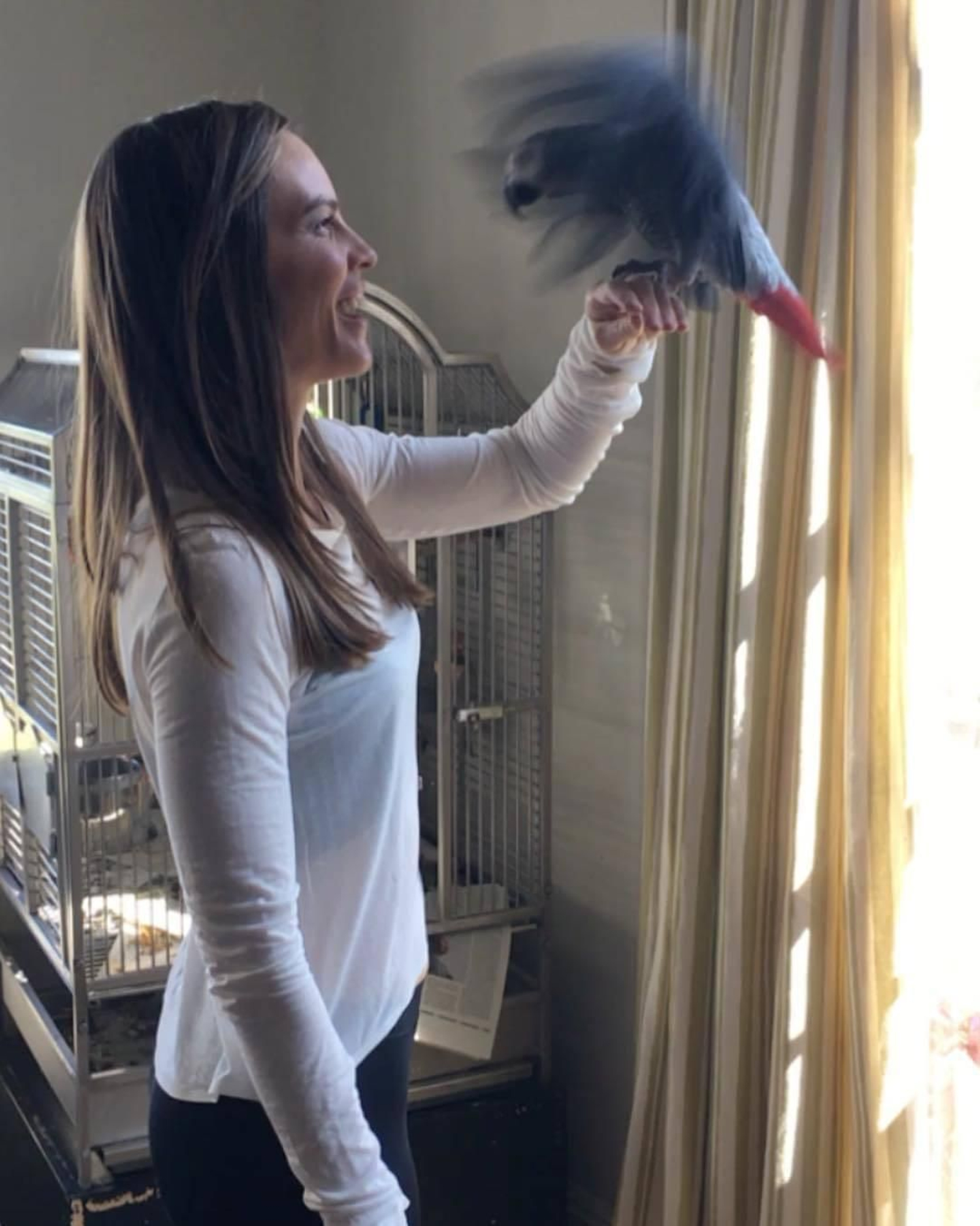 Hilary Swank y Seuss, su loro yaco.